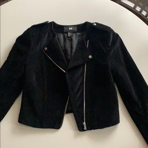 H&M cropped black jacket